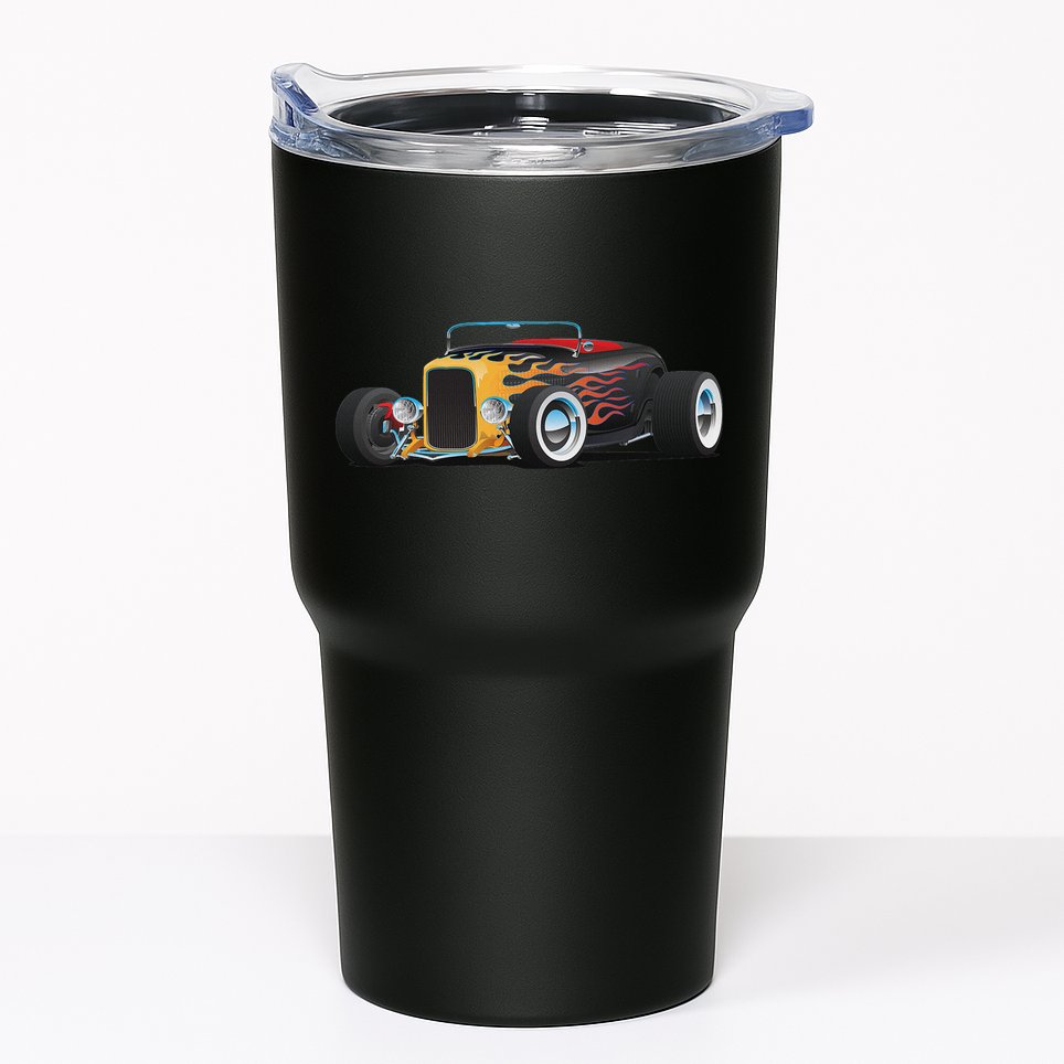 Classic Retro Vintage Custom Hotrod Car Illustration Tumbler