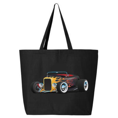 Classic Retro Vintage Custom Hotrod Car Illustration 25L Jumbo Tote