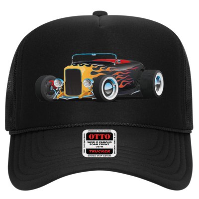 Classic Retro Vintage Custom Hotrod Car Illustration Hat