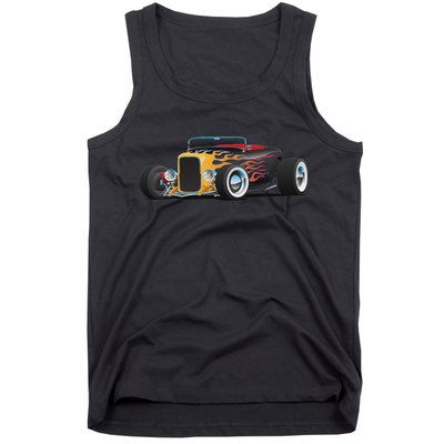 Classic Retro Vintage Custom Hotrod Car Illustration Tank Top