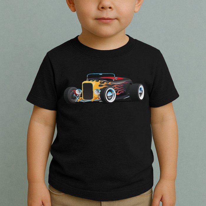 Classic Retro Vintage Custom Hotrod Car Illustration Toddler T-Shirt