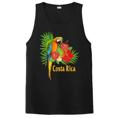 Costa Rica Vacation Parrot Tropical Flowers PosiCharge Competitor Tank