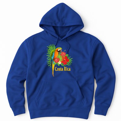 Costa Rica Vacation Parrot Tropical Flowers Hoodie