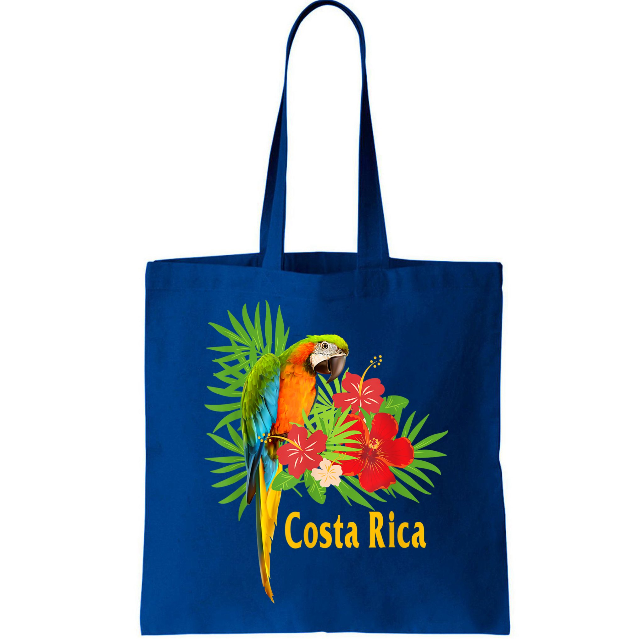 Costa Rica Vacation Parrot Tropical Flowers Bag