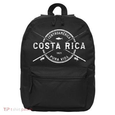 Costa Rica Vintage Crossed Fishing Rods 16 in Basic Backpack