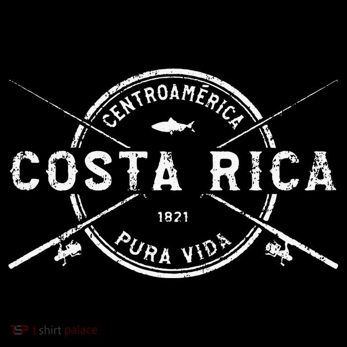 Costa Rica Vintage Crossed Fishing Rods Kids T-Shirt