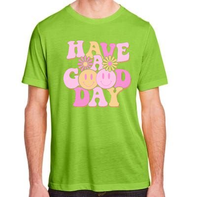 Cute Retro Vintage Hippy 60s Have A Good Day Adult ChromaSoft Performance T-Shirt