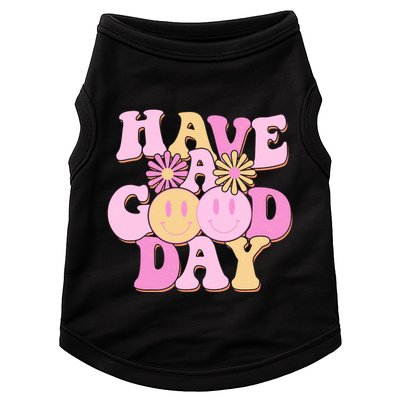 Cute Retro Vintage Hippy 60s Have A Good Day Doggie Tank