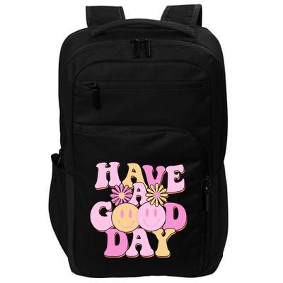 Cute Retro Vintage Hippy 60s Have A Good Day Impact Tech Backpack