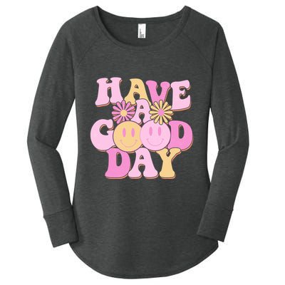Cute Retro Vintage Hippy 60s Have A Good Day Women's Perfect Tri Tunic Long Sleeve Shirt