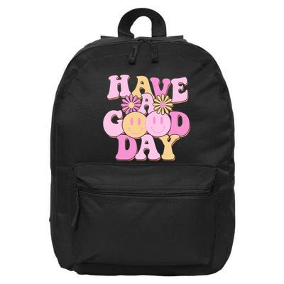 Cute Retro Vintage Hippy 60s Have A Good Day 16 in Basic Backpack