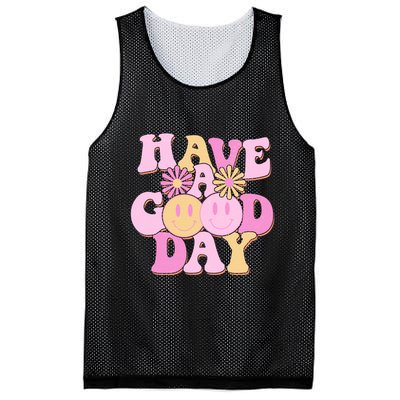 Cute Retro Vintage Hippy 60s Have A Good Day Mesh Reversible Basketball Jersey Tank