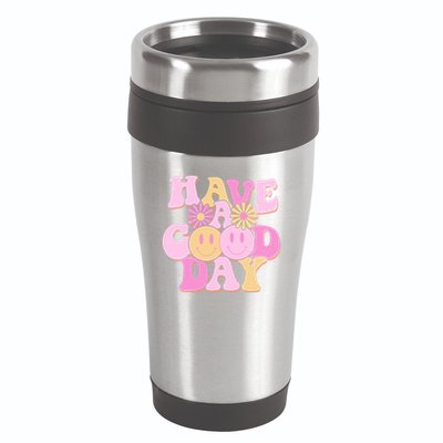Cute Retro Vintage Hippy 60s Have A Good Day 16oz Travel Tumbler