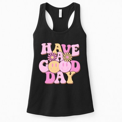 Cute Retro Vintage Hippy 60s Have A Good Day Womens Tank Top