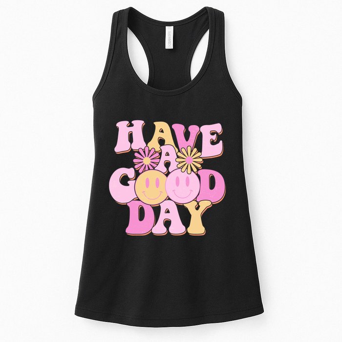 Cute Retro Vintage Hippy 60s Have A Good Day Womens Tank Top