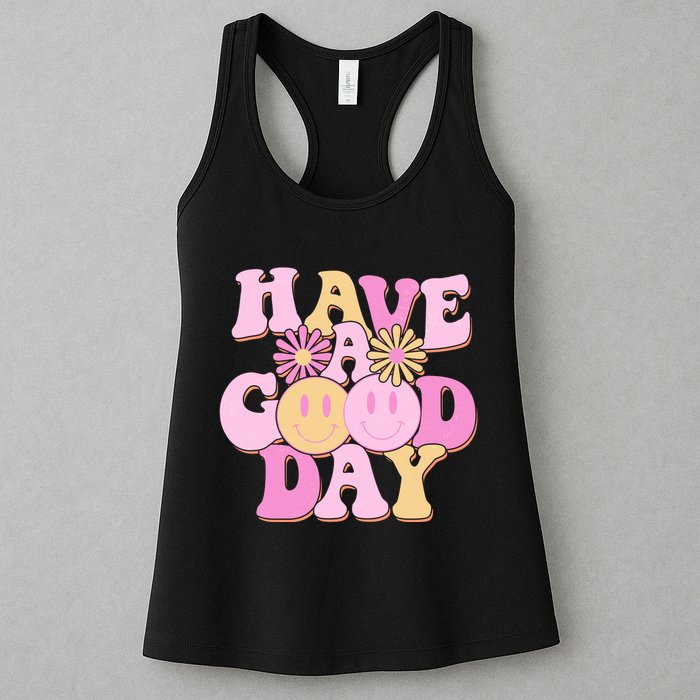 Cute Retro Vintage Hippy 60s Have A Good Day Womens Tank Top