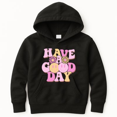 Cute Retro Vintage Hippy 60s Have A Good Day Kids Hoodie