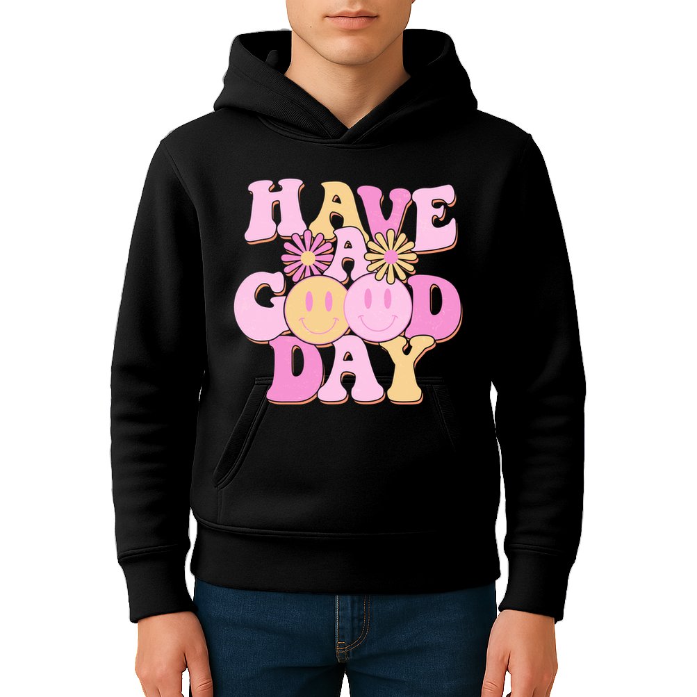 Cute Retro Vintage Hippy 60s Have A Good Day Kids Hoodie