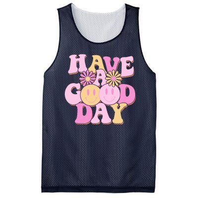 Cute Retro Vintage Hippy 60s Have A Good Day Mesh Reversible Basketball Jersey Tank