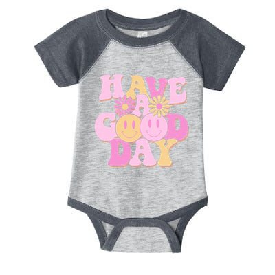 Cute Retro Vintage Hippy 60s Have A Good Day Infant Baby Jersey Bodysuit