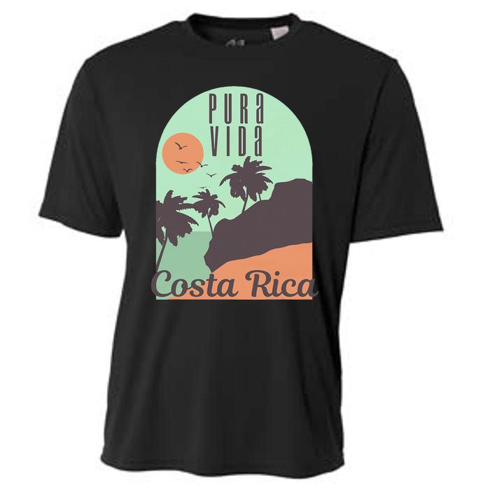 Costa Rica Vintage Retro Souvenir Gift Cooling Performance Crew T-Shirt