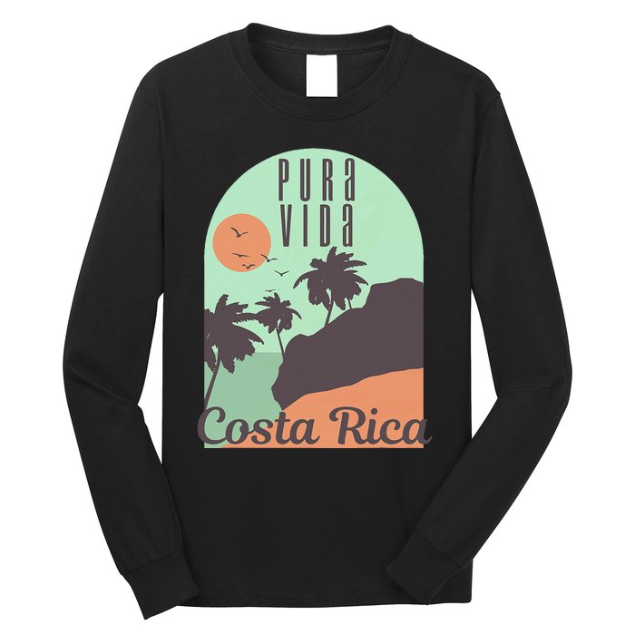 Costa Rica Vintage Retro Souvenir Gift Long Sleeve Shirt