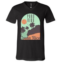 Costa Rica Vintage Retro Souvenir Gift V-Neck T-Shirt