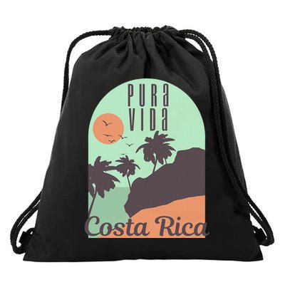 Costa Rica Vintage Retro Souvenir Gift Drawstring Bag