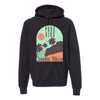 Costa Rica Vintage Retro Souvenir Gift Premium Hoodie