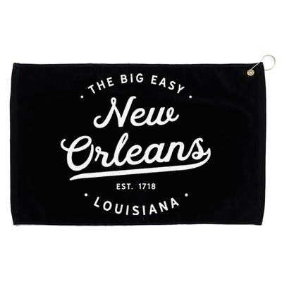 Classic Retro Vintage New Orleans Louisiana Big Easy Nola Grommeted Golf Towel