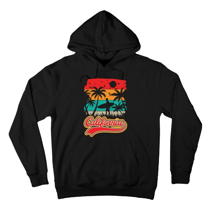 California Retro Vintage Print Hoodie