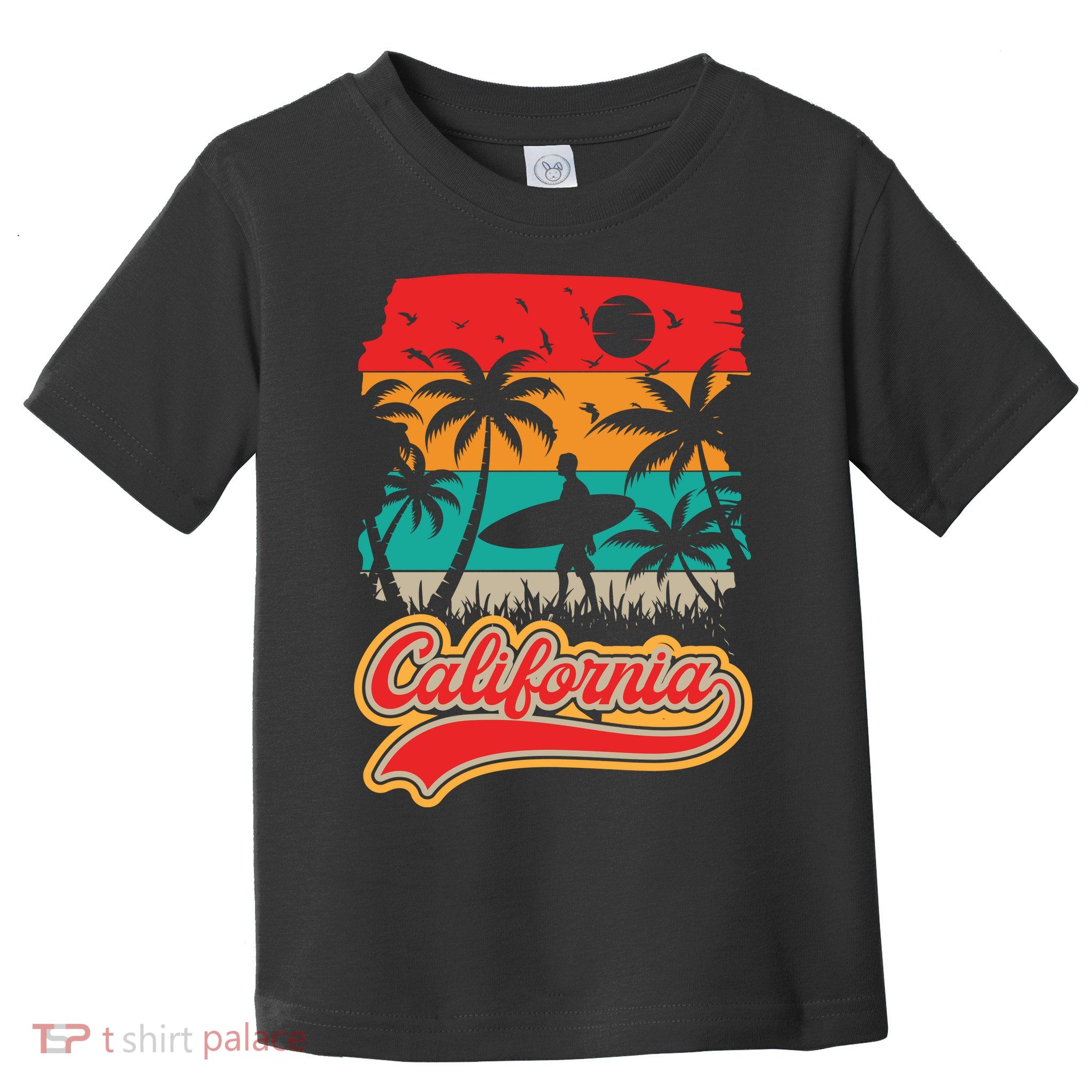 California Retro Vintage Print Toddler T-Shirt