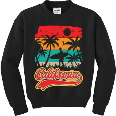 California Retro Vintage Print Kids Sweatshirt