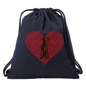 Curlygiftcoated Retriever Valentines Day Dog Love Fingerprint Gift Drawstring Bag