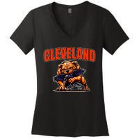 Cleveland retro vintage classic Ohio gift  Women's V-Neck T-Shirt