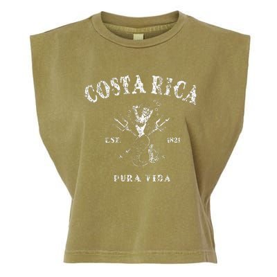 Costa Rica Vintage Pura Vida Mermaid Nautical Garment-Dyed Women's Muscle Tee