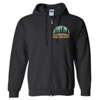 Classic Retro Vintage Philadelphia City Pennsylvania Full Zip Hoodie