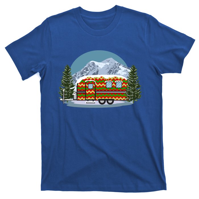 Christmas Retro Vintage Vacation Rv Camp Camper Funny Xmas Funny Gift T-Shirt