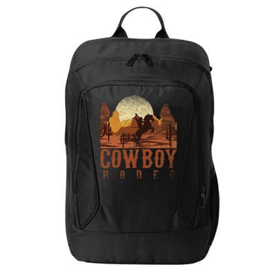 Cowboy Rodeo Western Texan Gift Horseback Riding Cowboy City Backpack