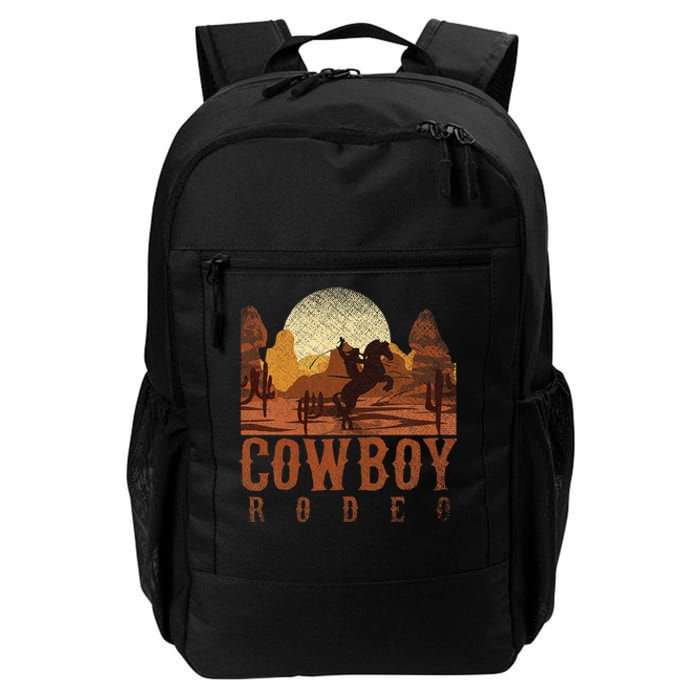 Cowboy Rodeo Western Texan Gift Horseback Riding Cowboy Daily Commute Backpack