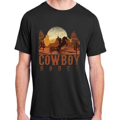 Cowboy Rodeo Western Texan Gift Horseback Riding Cowboy Adult ChromaSoft Performance T-Shirt