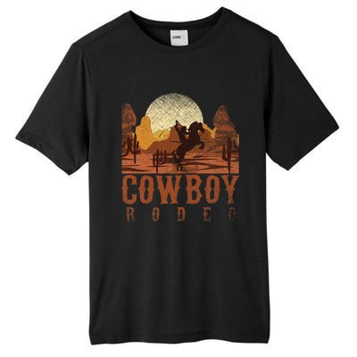 Cowboy Rodeo Western Texan Gift Horseback Riding Cowboy Tall Fusion ChromaSoft Performance T-Shirt