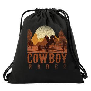 Cowboy Rodeo Western Texan Gift Horseback Riding Cowboy Drawstring Bag