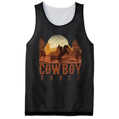 Cowboy Rodeo Western Texan Gift Horseback Riding Cowboy Mesh Reversible Basketball Jersey Tank