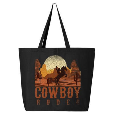 Cowboy Rodeo Western Texan Gift Horseback Riding Cowboy 25L Jumbo Tote