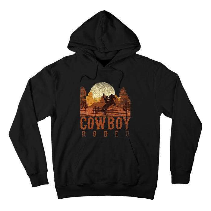 Cowboy Rodeo Western Texan Gift Horseback Riding Cowboy Tall Hoodie