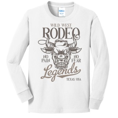 Cowboy Rodeo Wild West Texas Kids Long Sleeve Shirt