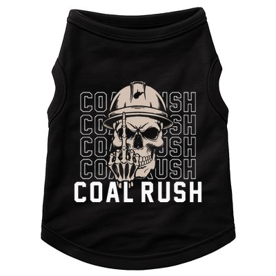 Coal Rush West Virginia Skull Coal Miner Hard Hat Doggie Tank