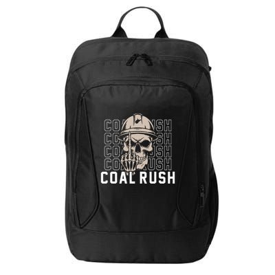 Coal Rush West Virginia Skull Coal Miner Hard Hat City Backpack