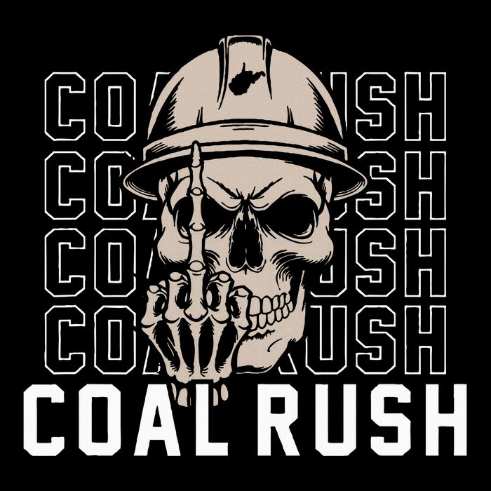 Coal Rush West Virginia Skull Coal Miner Hard Hat 16 in Basic Backpack